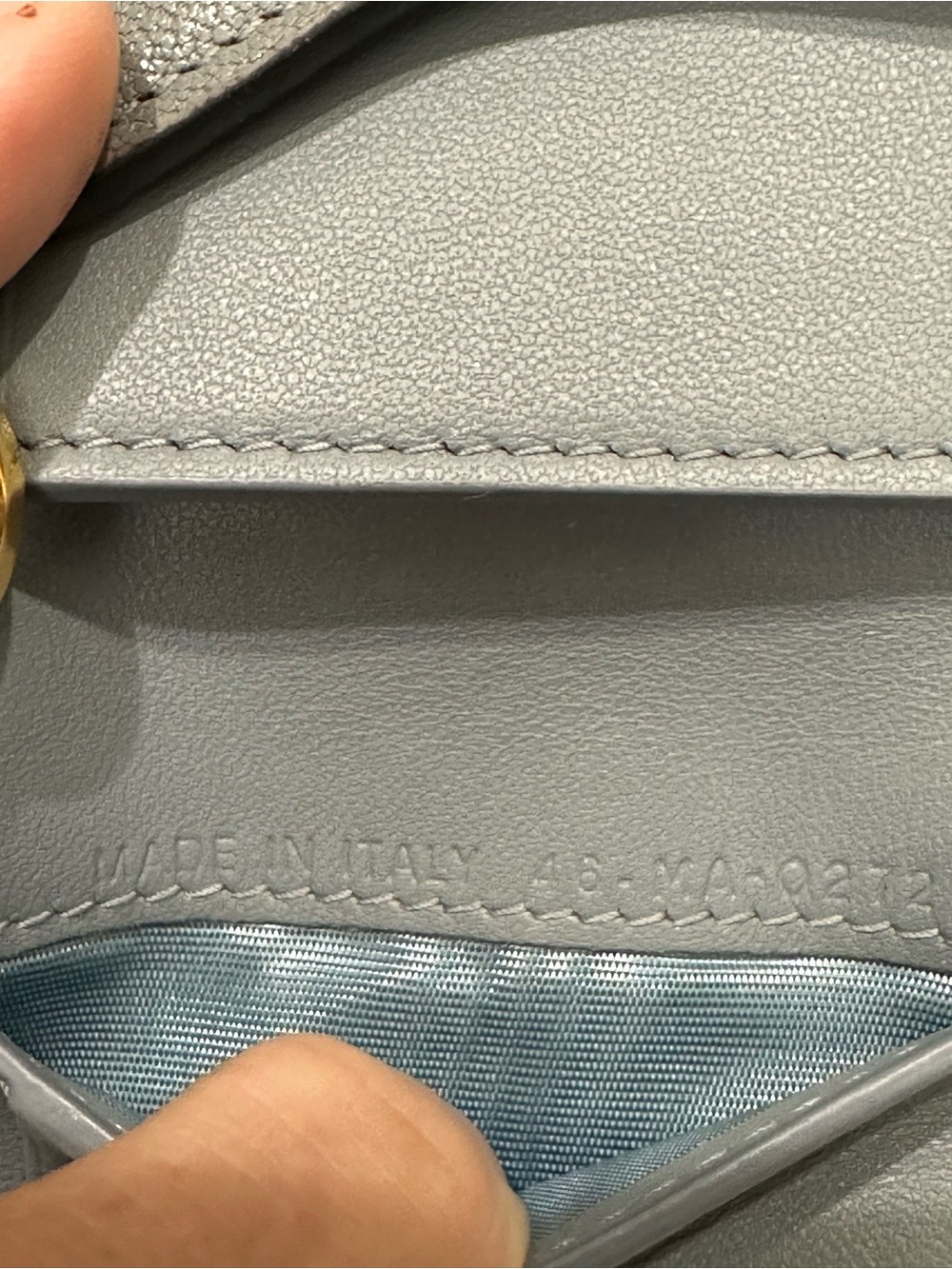 Christian Dior Saddle Lotus Wallet Gray Calfskin Gold D Hardware Compact Wallet - Picture 9 of 13